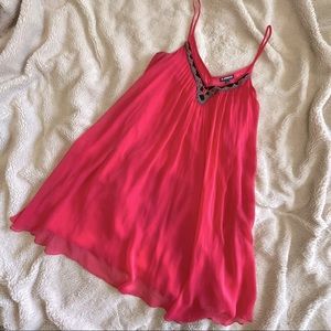 Pink Beaded Express Dress | Size Medium
